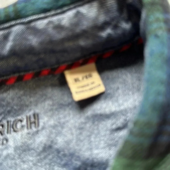 WoolRich flannel size XL green:blue/ black - Picture 3 of 5